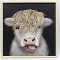 Framed Art Cow Print with texture Hair - Oct 26