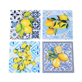 Coasters x 4 - Square Lemons Gloss MY005