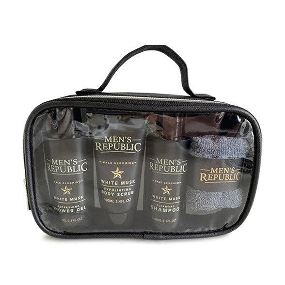 Men's Republic Grooming Kit - 4pc Shower Cleansing in Carry Bag
