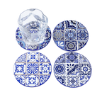 Coasters x 4 - Round Mosaic Gloss MY011