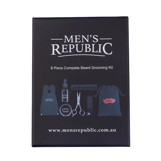 Men's Republic Grooming Kit - Beard 6pc with Bag and Apron