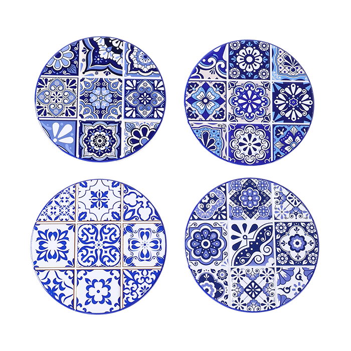 Coasters x 4 - Round Mosaic Gloss MY011