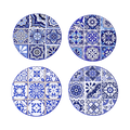 Coasters x 4 - Round Mosaic Gloss MY011