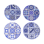 Coasters x 4 - Round Mosaic Gloss MY011