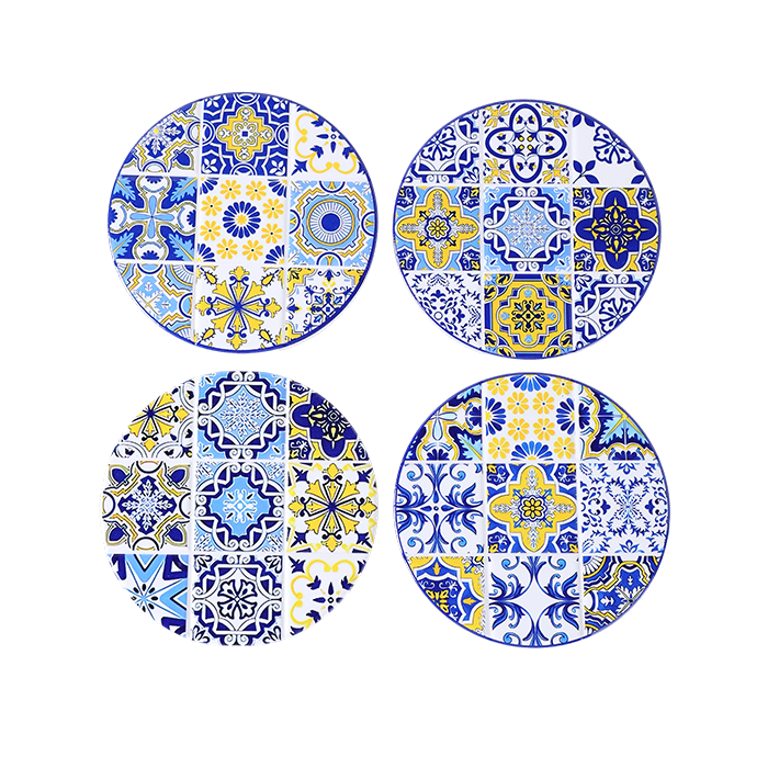 Coasters x 4 - Round Mosaic Gloss MY010