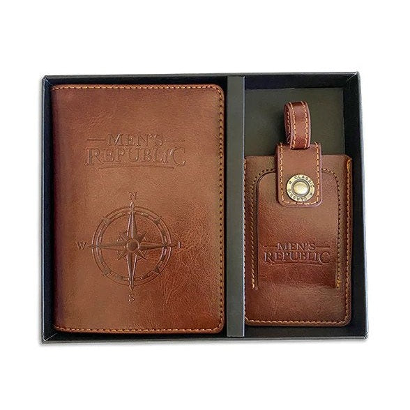 Men's Republic Wallet Travel & Luggage Tag Set