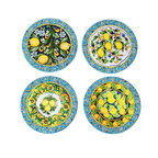 Coasters x 4 - Round Lemon Gloss