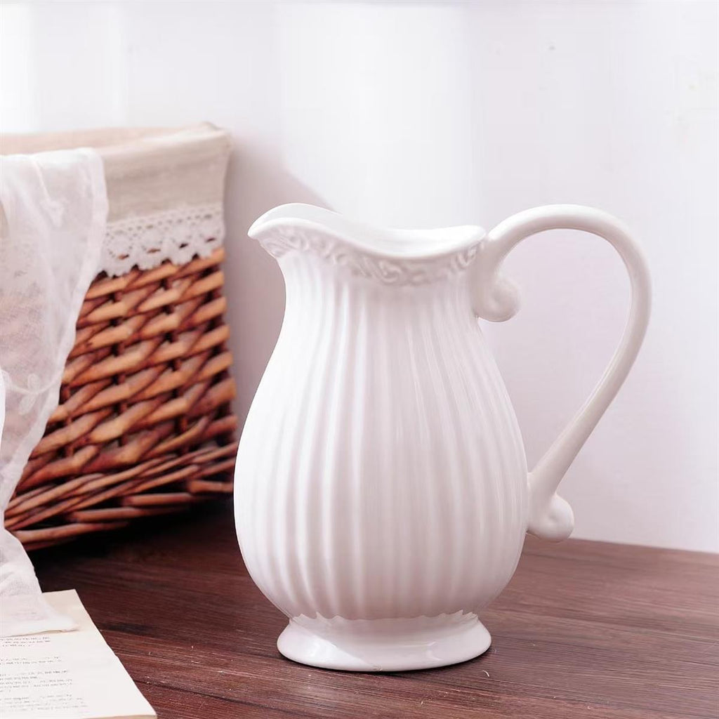 Ceramic White Jug 20cm - Oct 26