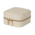 Jewellery Box PVC Champagne Leather Wrinkled Travel
