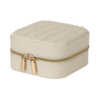Jewellery Box PVC Champagne Leather Wrinkled Travel