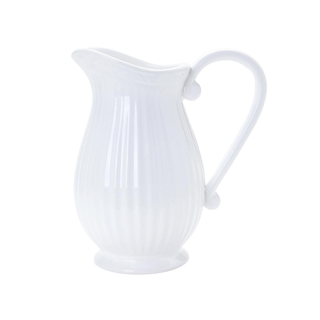 Ceramic White Jug 27cm - Oct 26