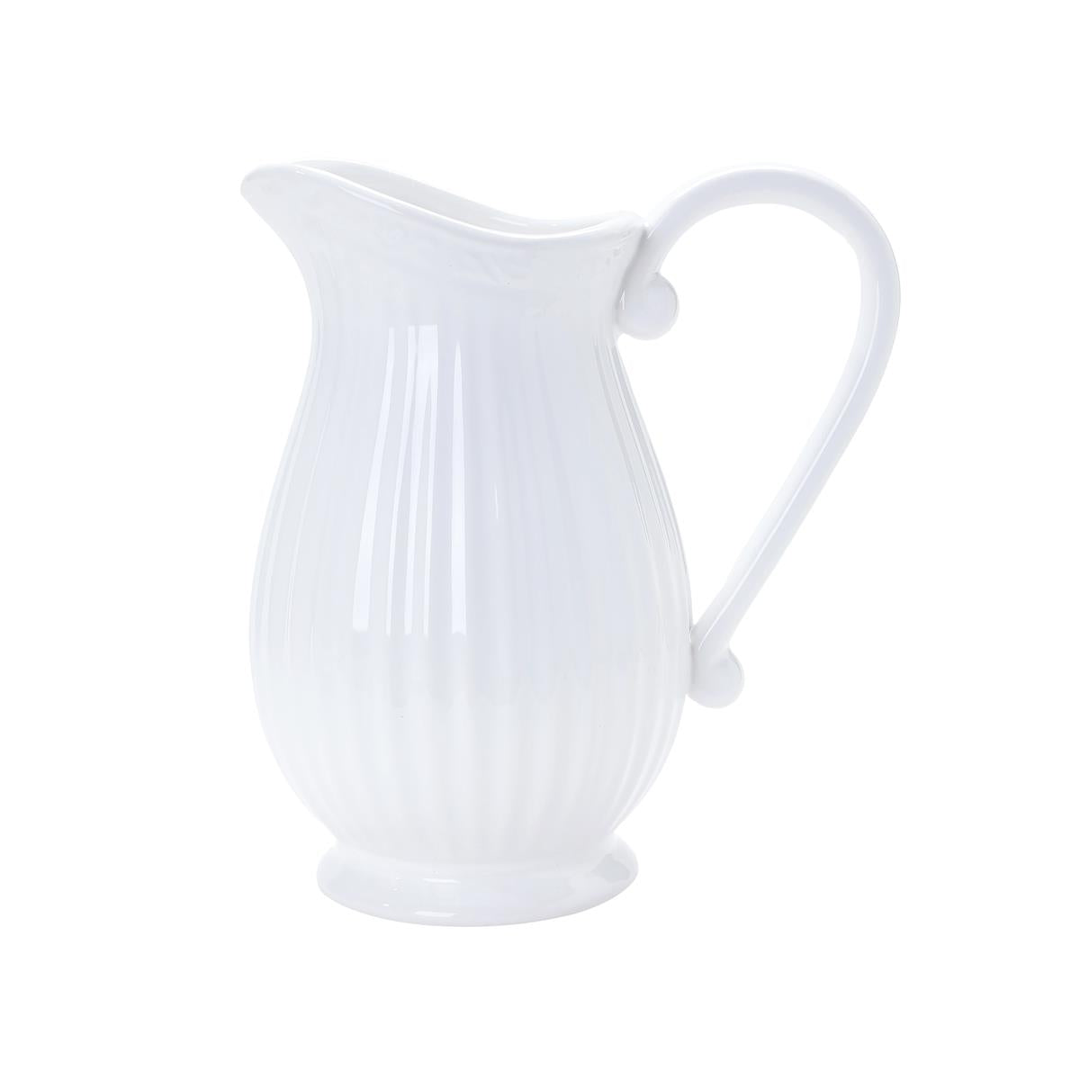 Ceramic White Jug 27cm - Oct 26