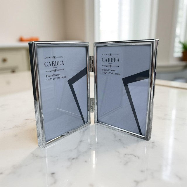Duo Silver Picture Frame Double 3"x 5"