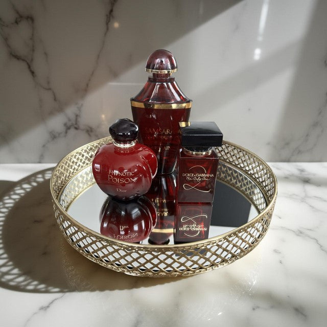 Arcadia Gold Round Trays - Set of 2