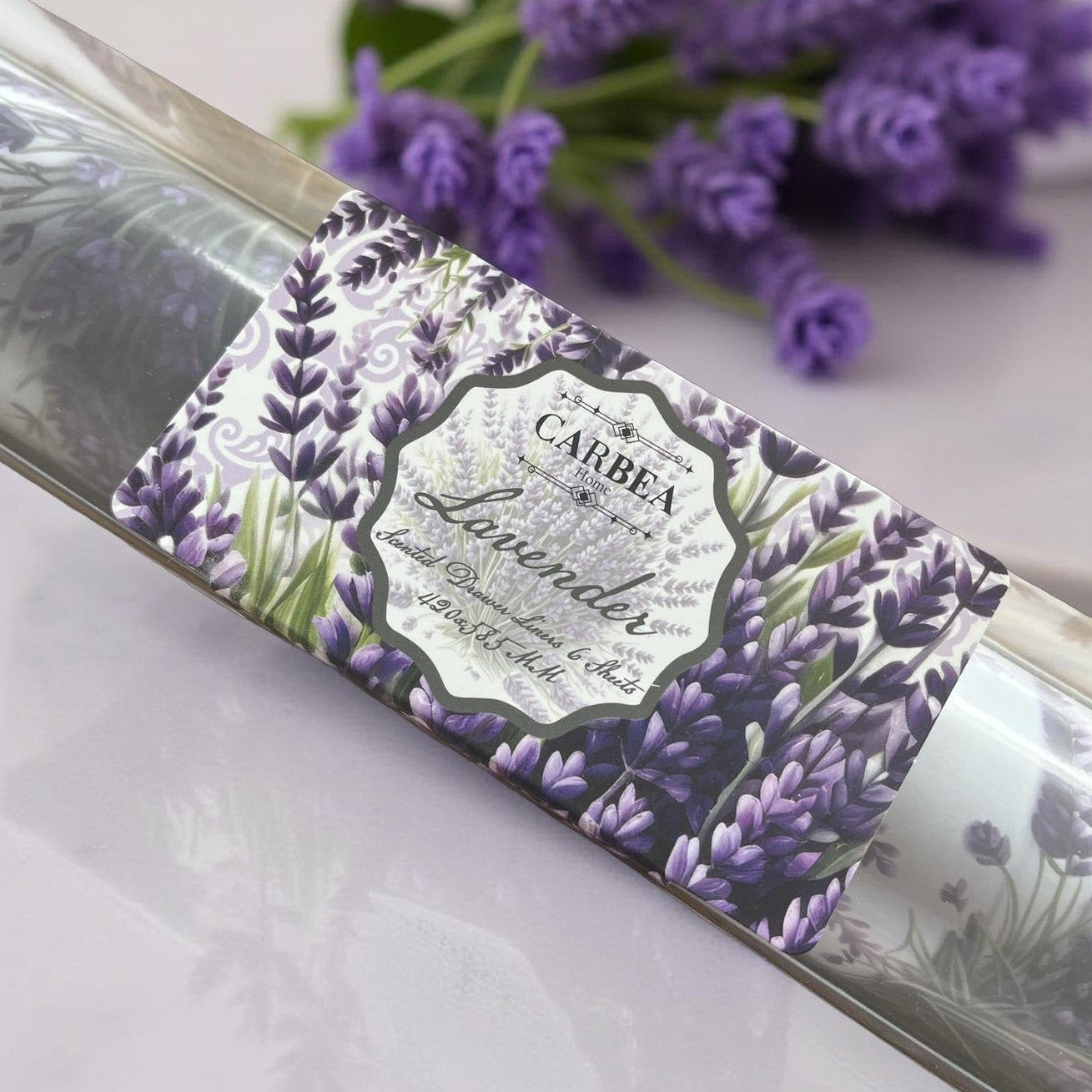 Carbea Fragrance Box of 6 Draw Liners - Lavender