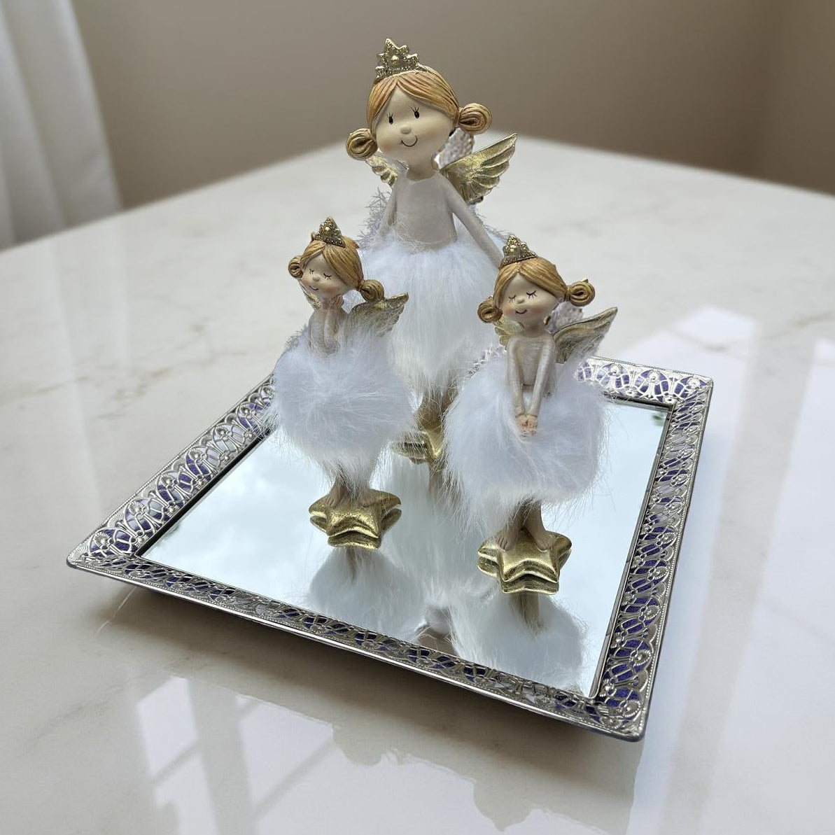 Austin Square Silver Trays - Set of 3