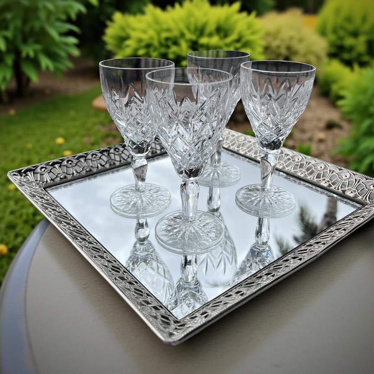 Austin Square Silver Trays - Set of 3