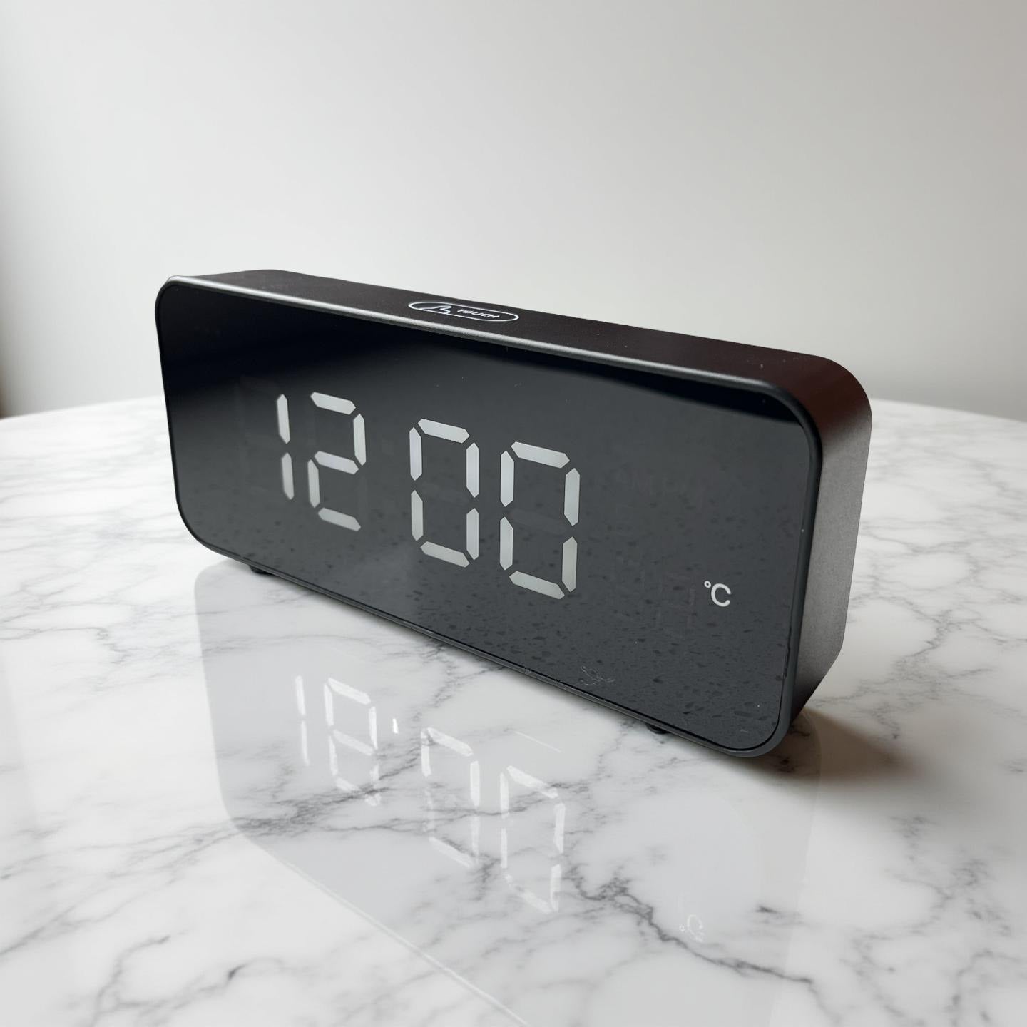 Luna Digital Clock - Black