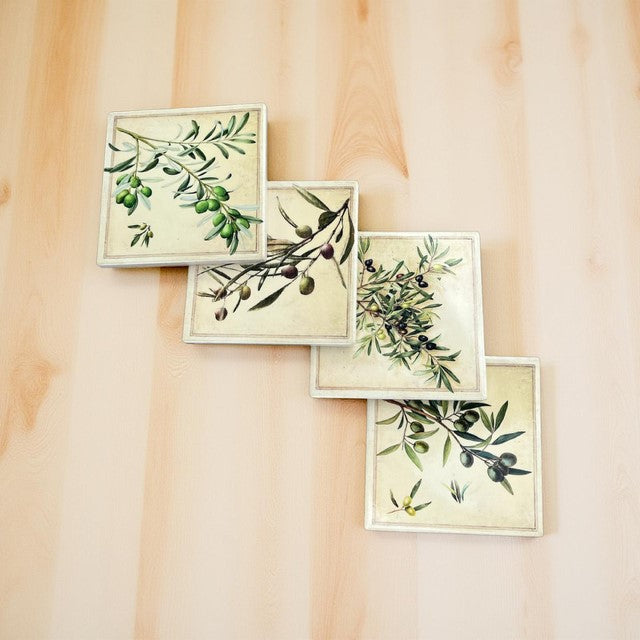 Olive Grove Coasters x 4