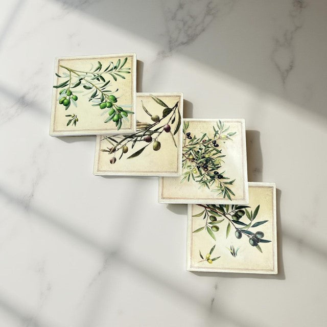 Olive Grove Coasters x 4