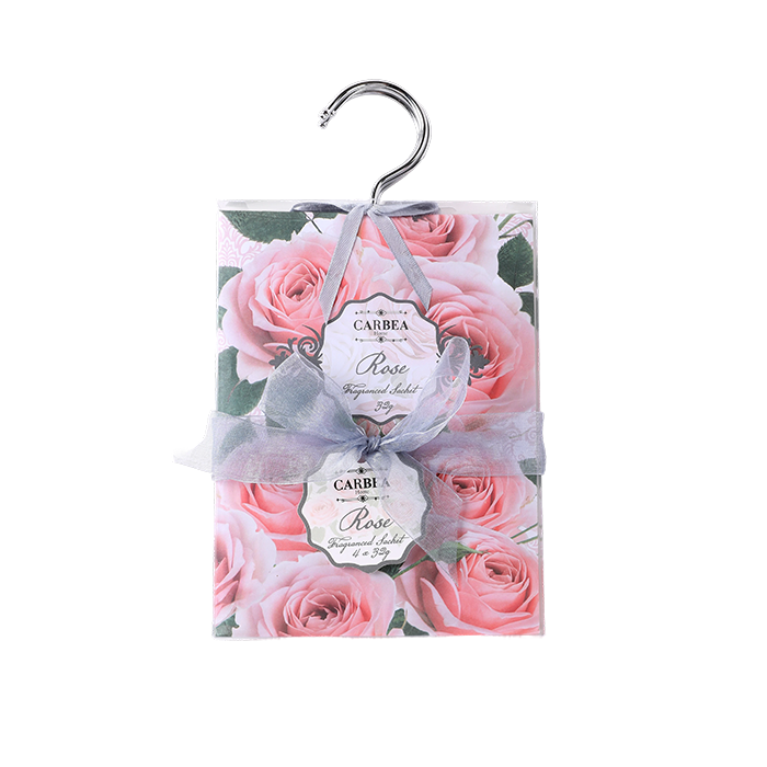 Carbea Fragrance 4 x 32gm Hanger/Sachet - Rose