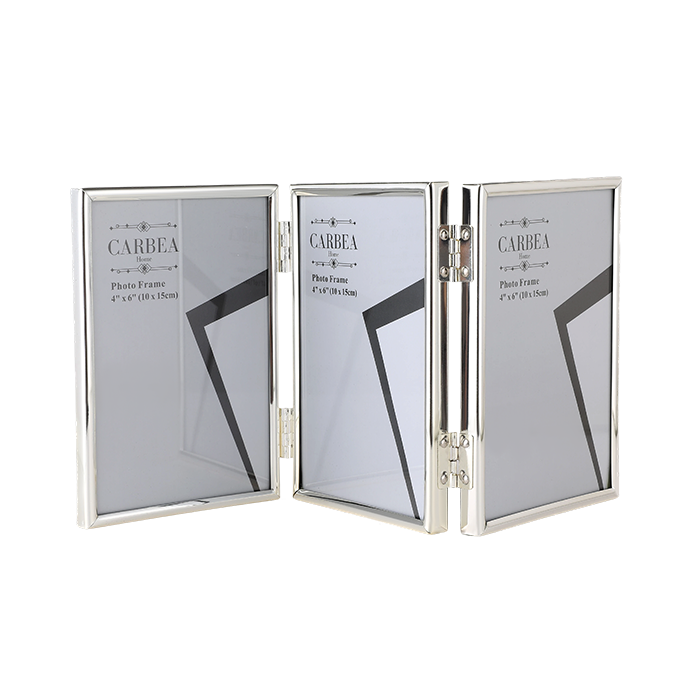 Trio Silver Picture Frame Triple 4"x 6"