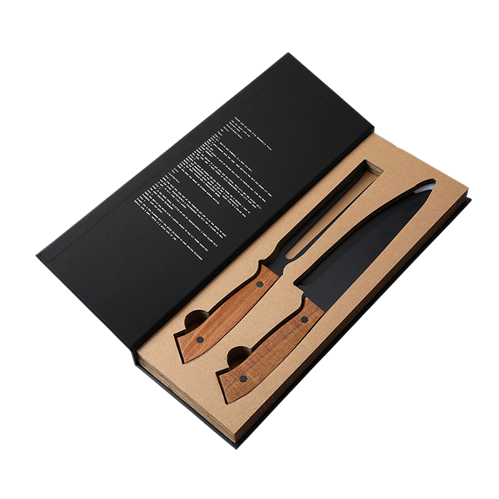 Knife & Folk Carvery Set in a elegant box with a recipe