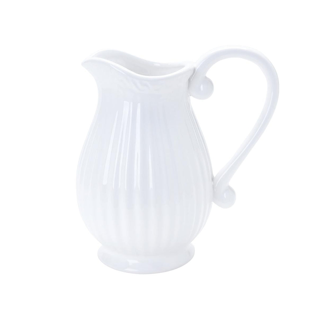 Ceramic White Jug 20cm - Oct 26