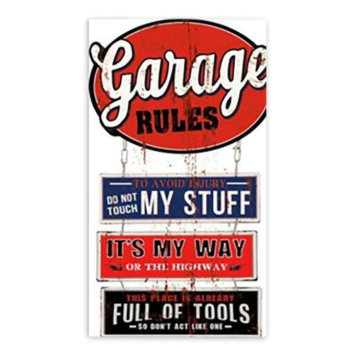 Men's Republic Retro Sign - Garage Rules
