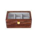 Watch Box Black Walnut Wood 3 Watch