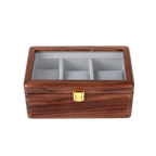 Watch Box Black Walnut Wood 3 Watch