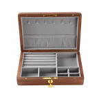 Jewellery Box Black Walnut Wood Single Level