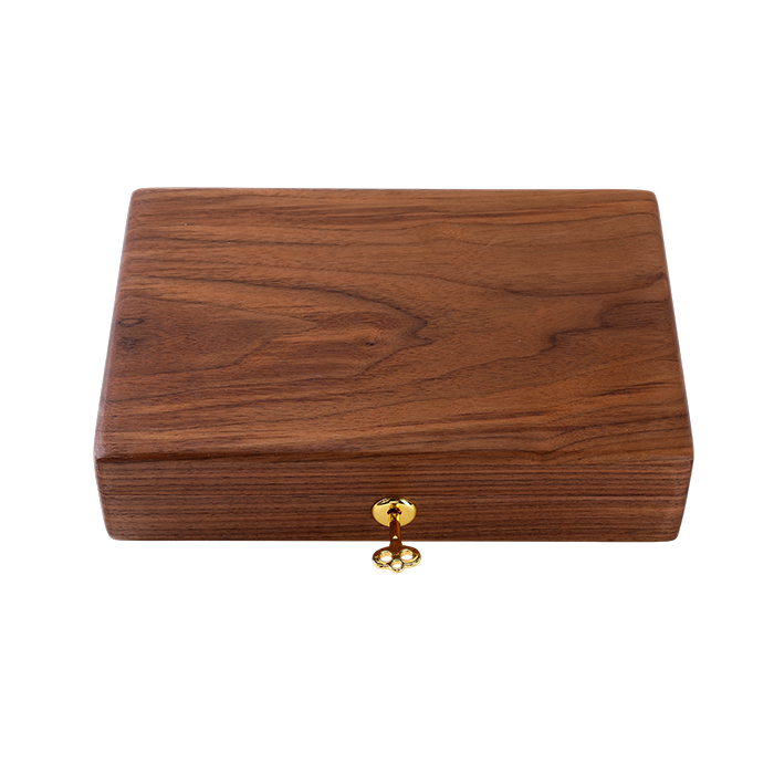 Jewellery Box Black Walnut Wood Single Level