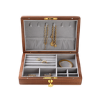 Jewellery Box Black Walnut Wood Single Level