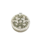 Trinket Box Round with Butterfly & Flowers