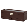 Watch Box Brown PVC Leather 6 Watch